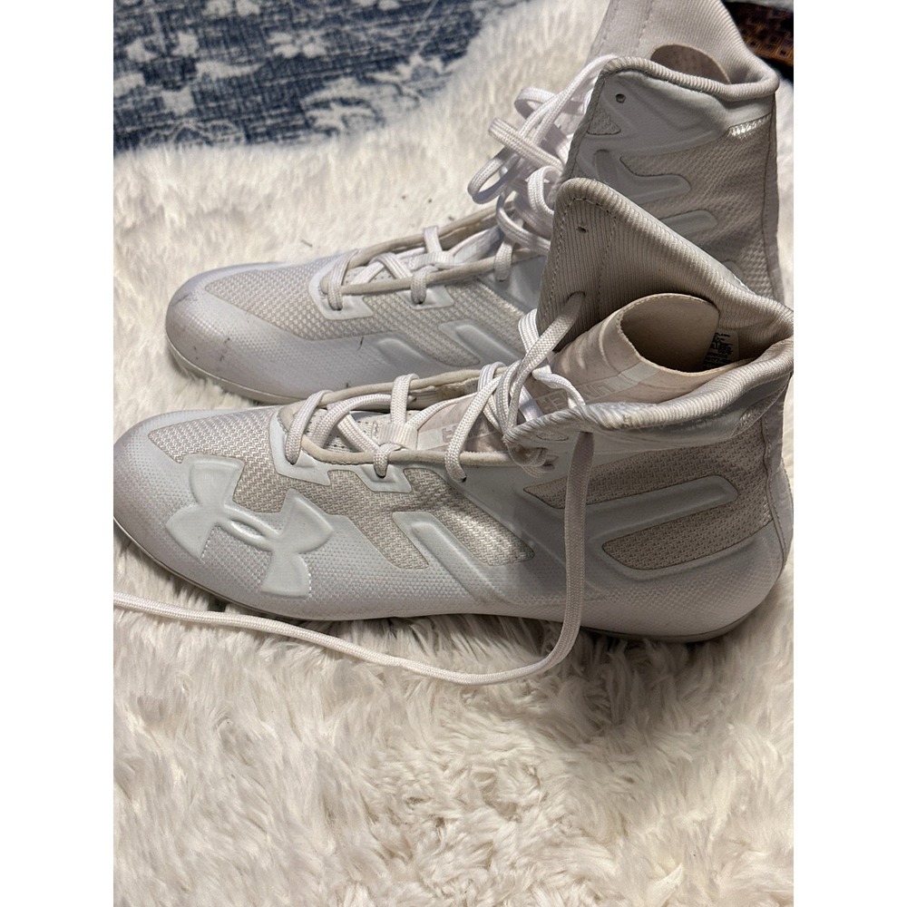 Under Armour Highlight MC Football‎ Cleats White High Top 3000177-100 Mens 8.5